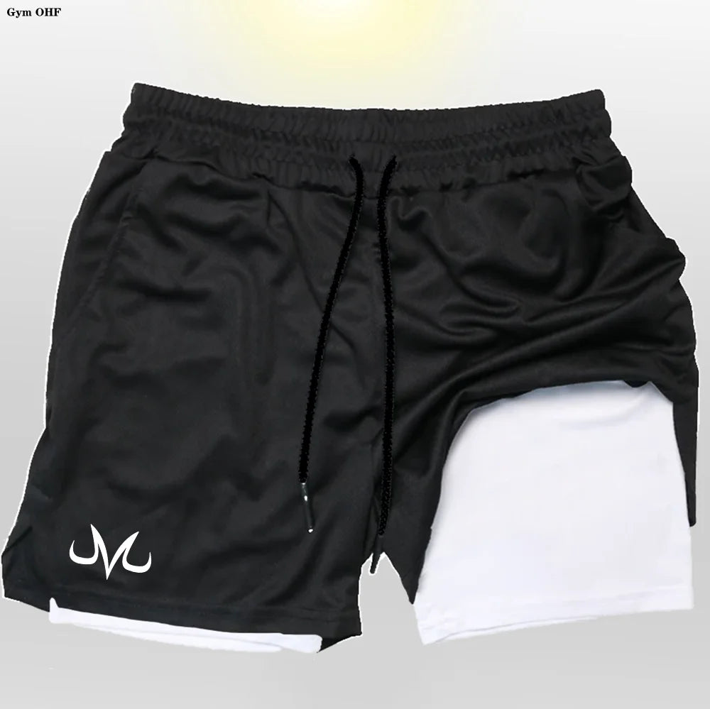 2024 Summer New Men's Sports Shorts 2 in 1 Thin Running Shorts Jogging Casual Sportswear Fitness Double Layer Shorts M-3XL