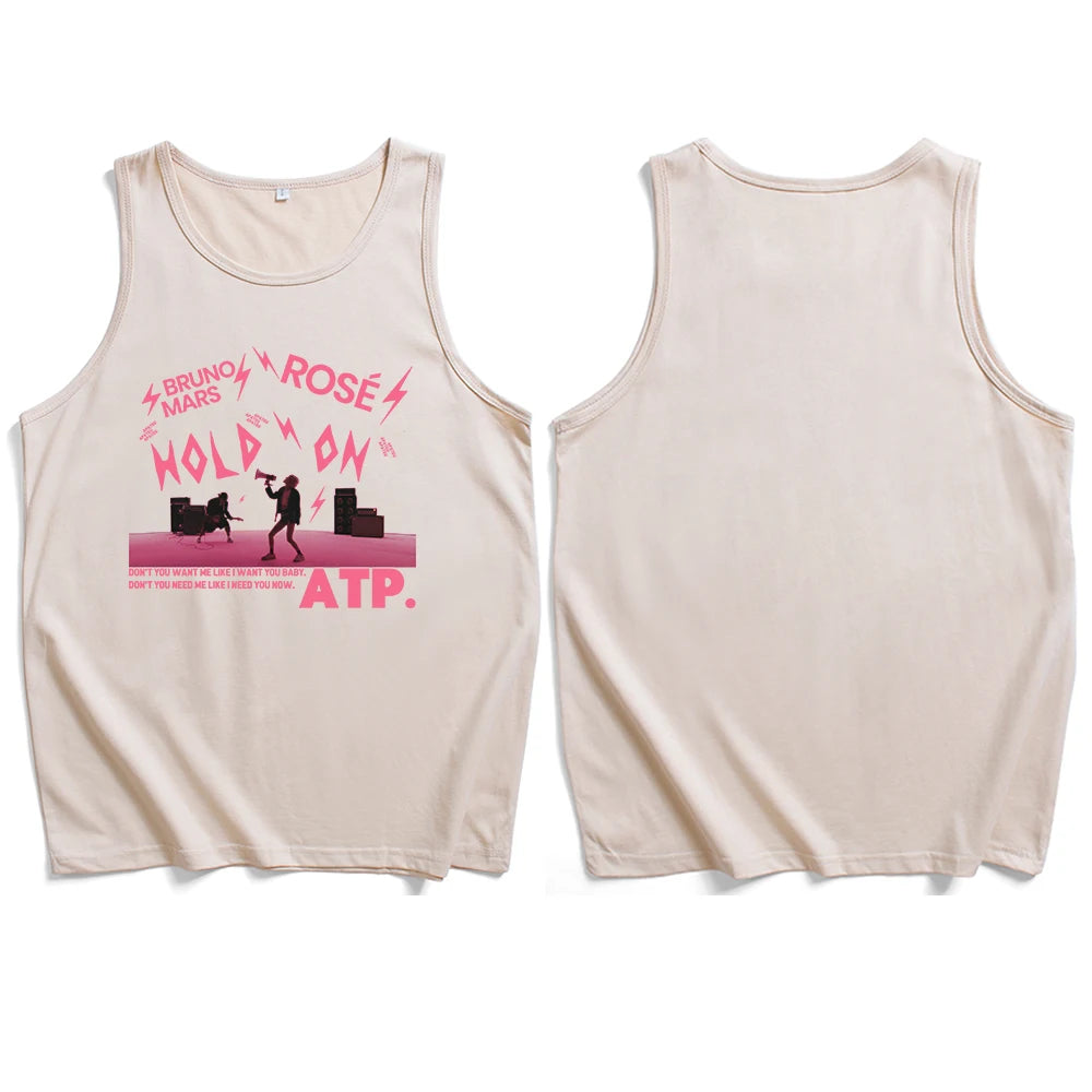 APT. Rose Bruno Mars Tank Man Woman Crew neck Sleeveless Summer T-shirts