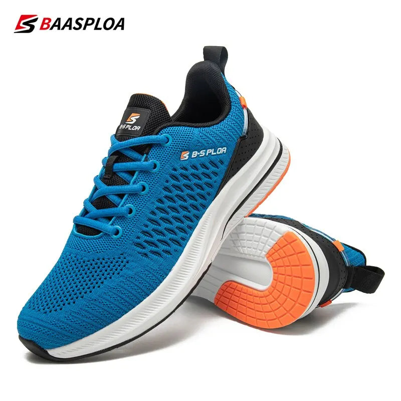 2023 Baasploa Men Running Shoes Lightweight Sport Shoes Mesh Breathable Casual Sneakers Non-Slip Outdoor for Men New Arrival