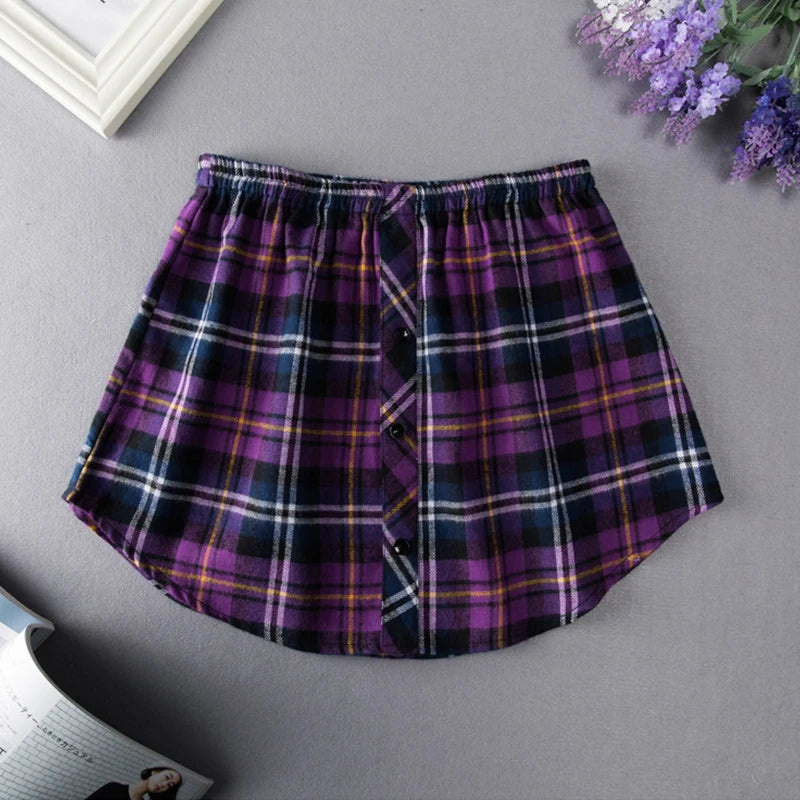 S-5XL Women Fake Shirt Hem Detachable Underskirt Irregular Skirt Tail Blouse Hem Extender Mini Skirt Layered Inner Layer