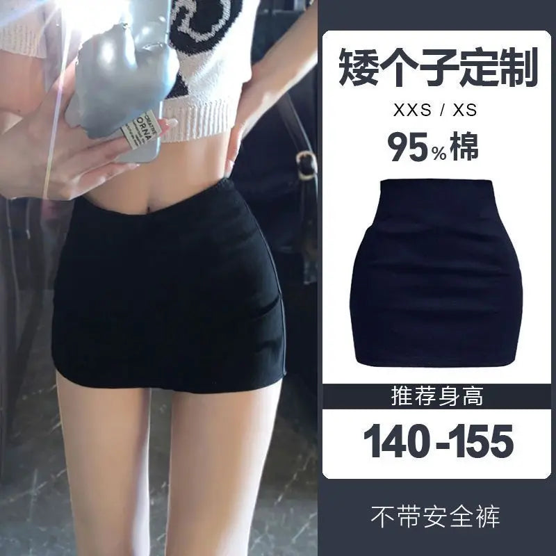 Mini Black One Step Skirts Women High Waist Wrap Hip Slim Slender Sheath Hot Girls Korean Style Office Lady Trendy Summer Street