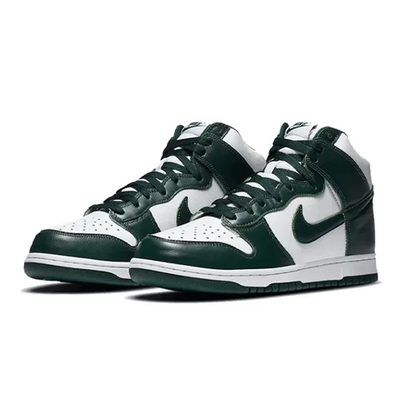 Nike Dunk SP "Spartan Green" Sapatos de skate masculinos e femininos Couro sintético Antiderrapante Resistente ao desgaste Branco Verde