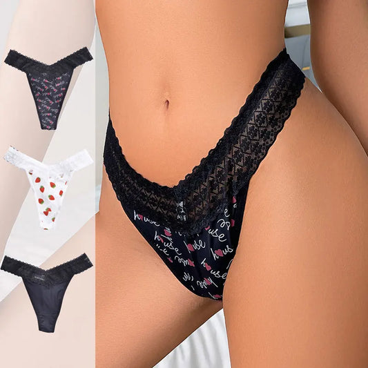 Mulheres Íntima Sólida Respirável Calcinha de Virilha Gelo Seda T-back Tanga Sem Costura Calcinha Sexy LaceLingerie