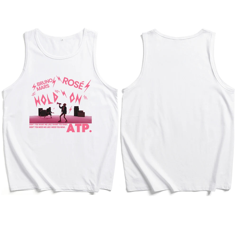 APT. Rose Bruno Mars Tank Man Woman Crew neck Sleeveless Summer T-shirts