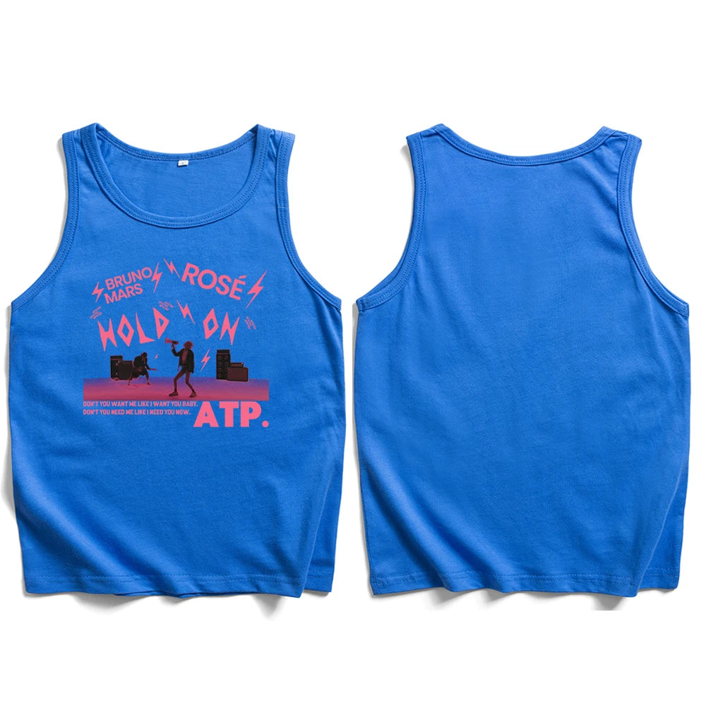 APT. Rose Bruno Mars Tank Man Woman Crew neck Sleeveless Summer T-shirts