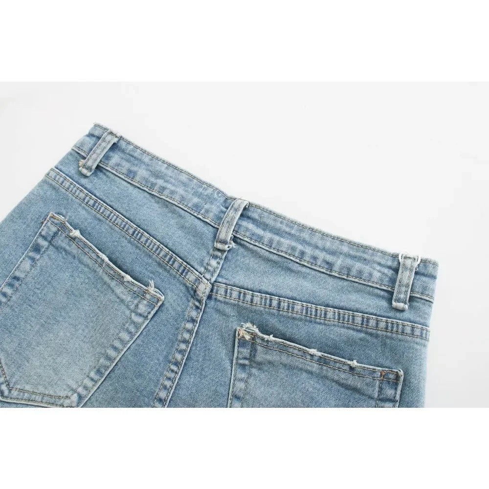 3 Colors Denim Shorts Classic Five Pockets Fashion 2024 Women Weekend Outfit Casual High Waist Distressed Shorts Sexy Mini Jeans