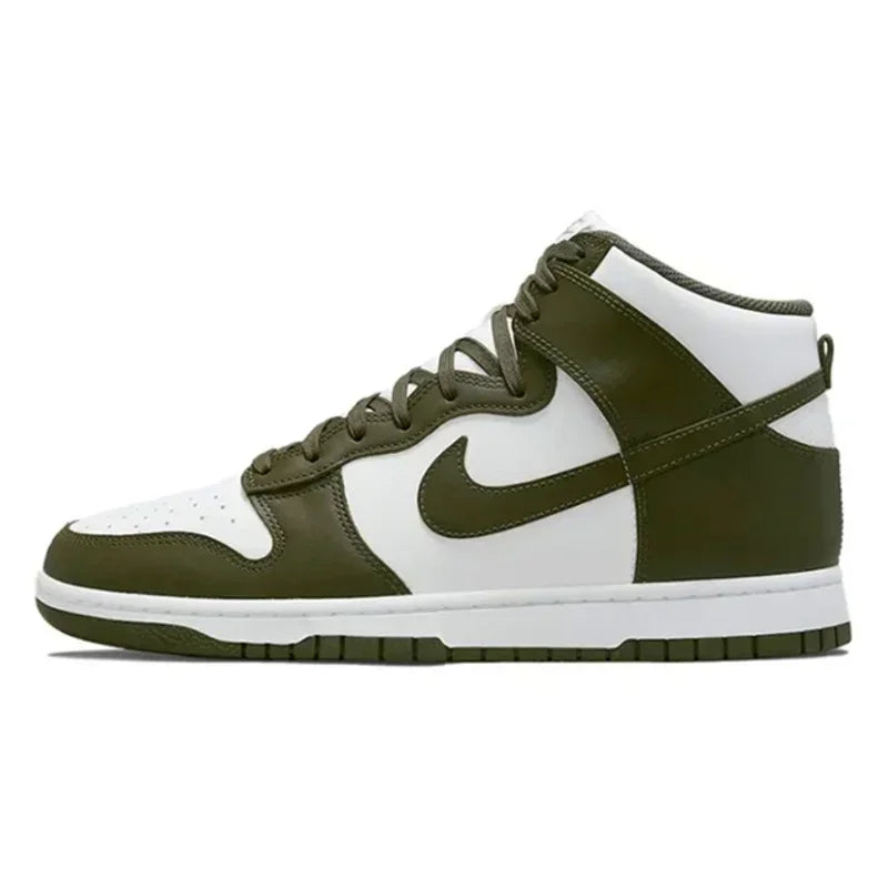 Nike Dunk SP "Spartan Green" Sapatos de skate masculinos e femininos Couro sintético Antiderrapante Resistente ao desgaste Branco Verde