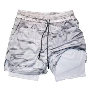 Summer sports versatile double layer men's shorts everyday casual quick-drying sports shorts men