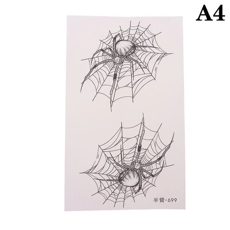 Herbal Tattoo Stickers Spider Web Temporary Tattoos Lasting Punk Cobweb Fake Tattoo Cheap Goods Festival Art Man Tattoo Sticker