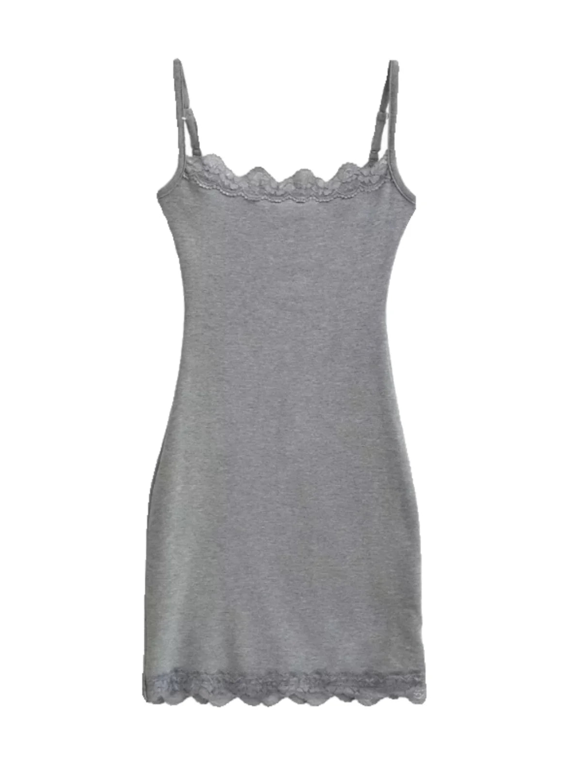 Vestido curto casual de verão slim feminino, alça de renda ajustável, vestido sexy, elegante, picante, para primavera de 2024, novos tops D7AO