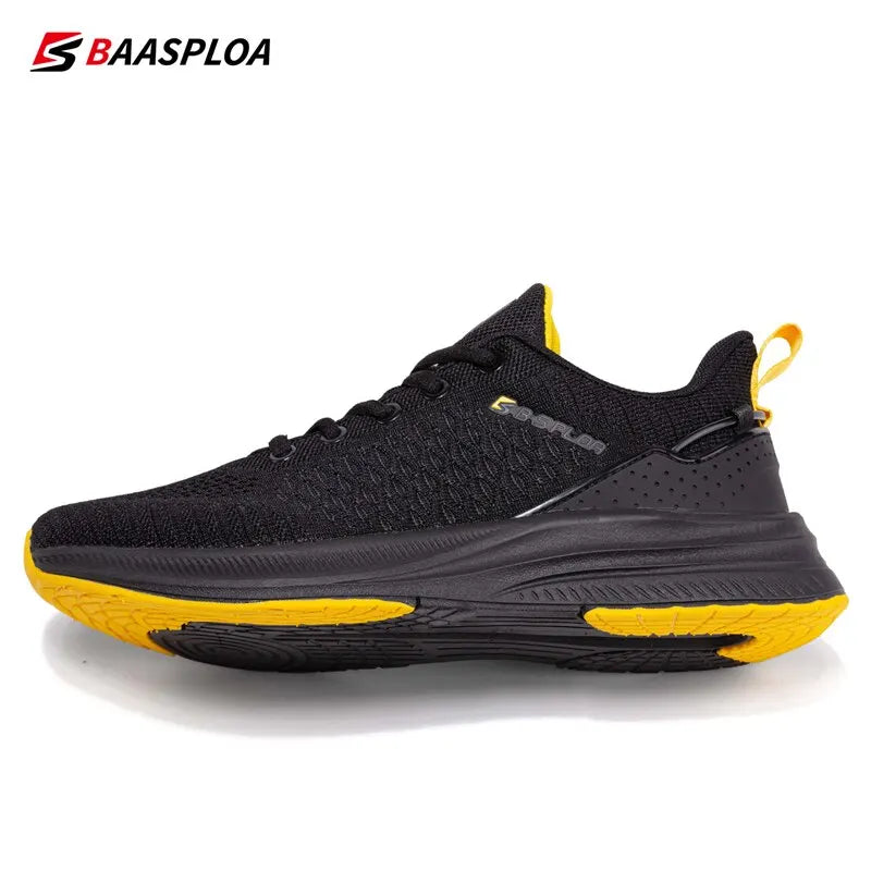 2023 Baasploa Men Running Shoes Lightweight Sport Shoes Mesh Breathable Casual Sneakers Non-Slip Outdoor for Men New Arrival