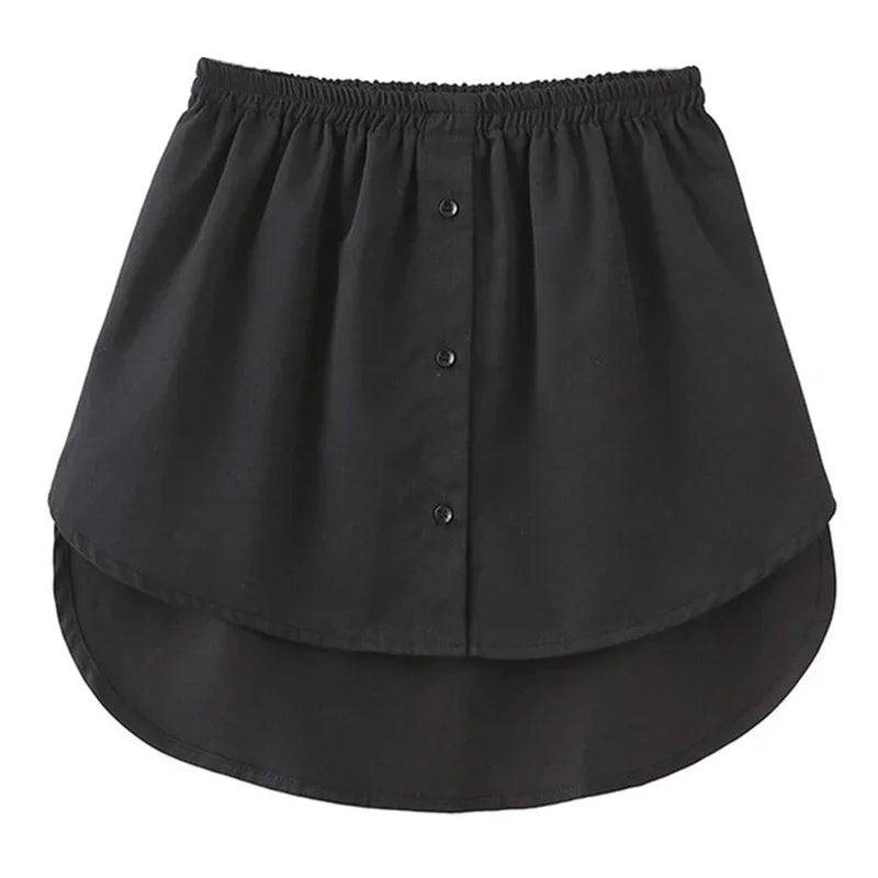 Fake Shirt Extender For Women Fake Shirt Tail Mini Skirt Blouse Tail Hem Detachable Underskirt Casual Sweater Hemline