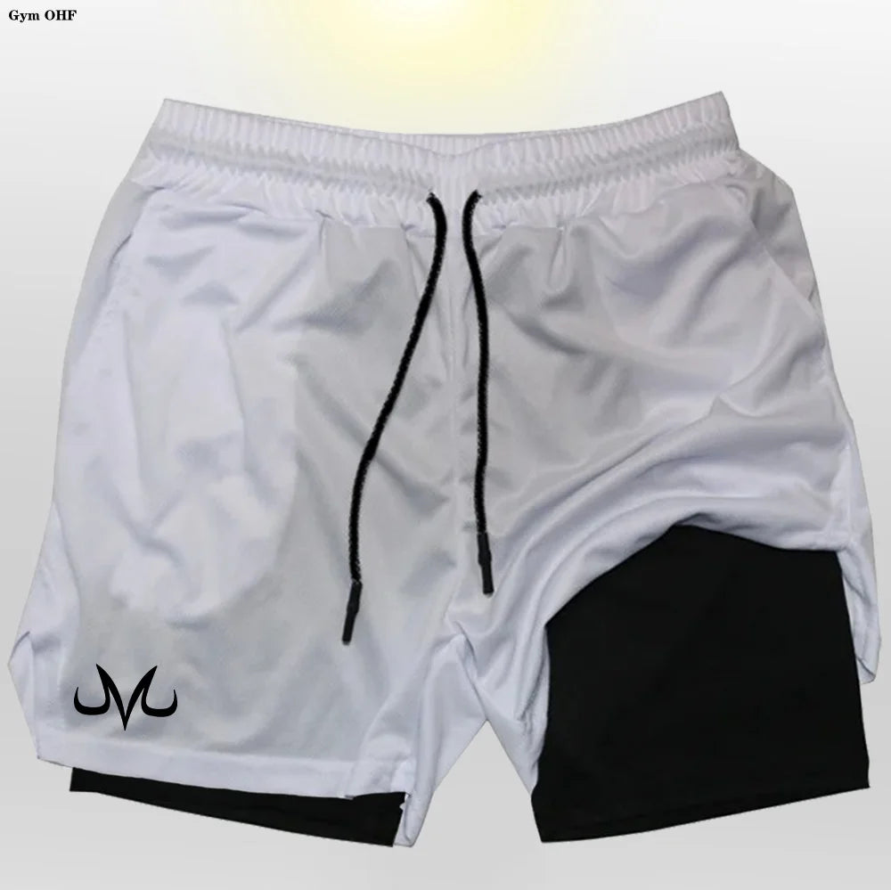 2024 Summer New Men's Sports Shorts 2 in 1 Thin Running Shorts Jogging Casual Sportswear Fitness Double Layer Shorts M-3XL