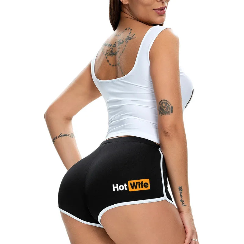 Sexy Hot Wife Panties Hot Pants for Girls New Womens Shorts Sexy Female Lingerie Stretch Sports Shorts Yoga Pants Home Underwear