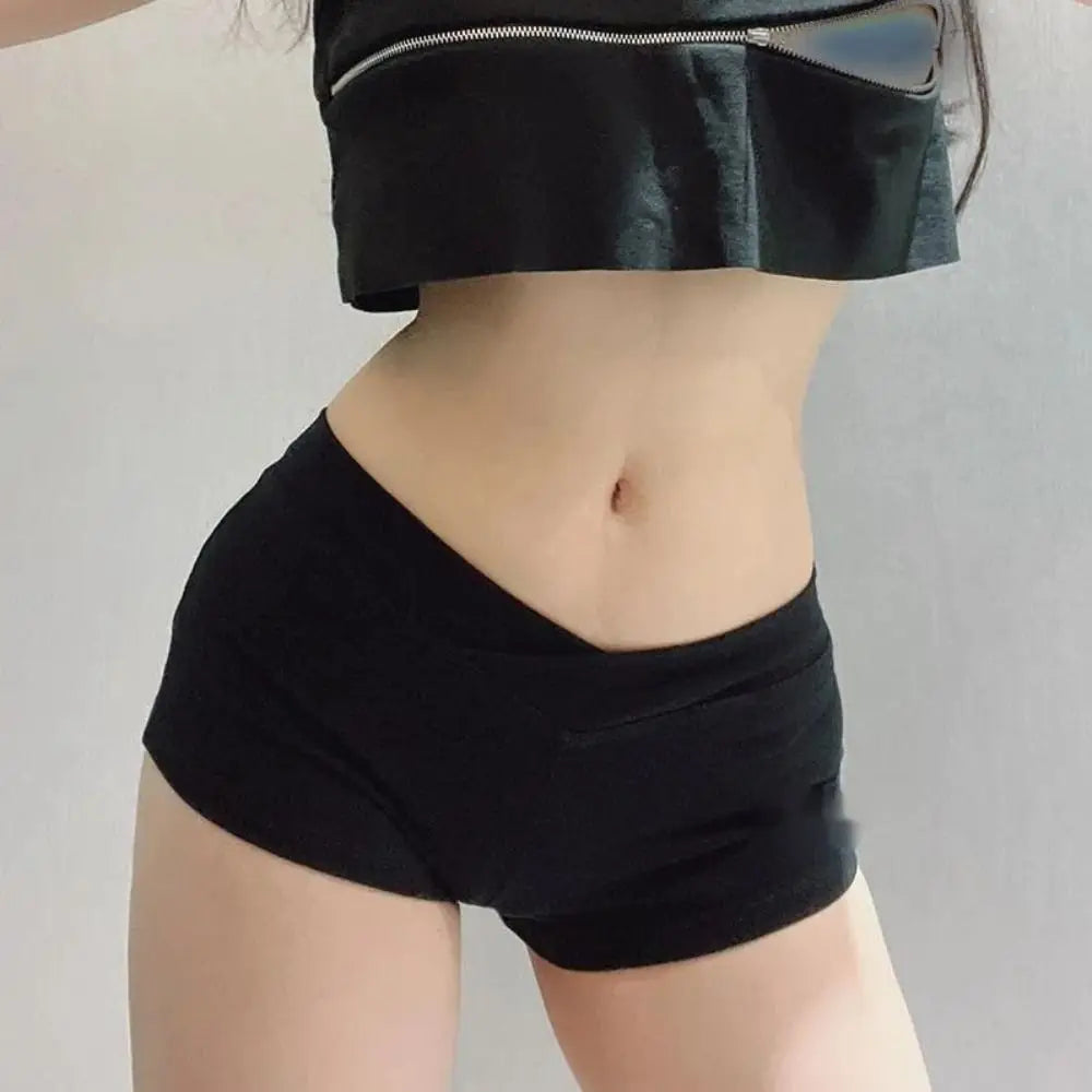 Women Ultra Short Sports Shorts New Casual Sexy Tight Low Waist Shorts Summer Fitness Running Black Ballet Pants