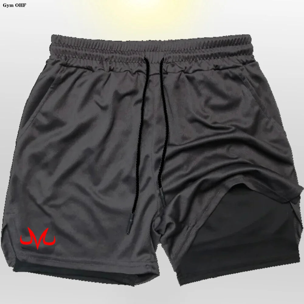 2024 Summer New Men's Sports Shorts 2 in 1 Thin Running Shorts Jogging Casual Sportswear Fitness Double Layer Shorts M-3XL