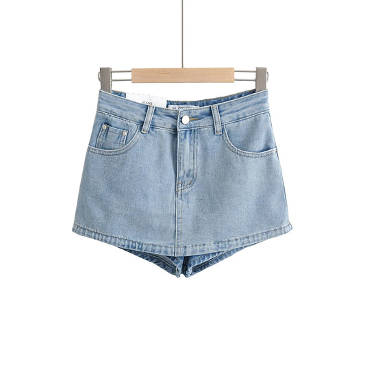 Mini Skirts For Woman High Waisted Denim Skirt Blue Korean Fashion Jeans Skirts 2024 Summer Black Jean Skirt With Shorts Vintage