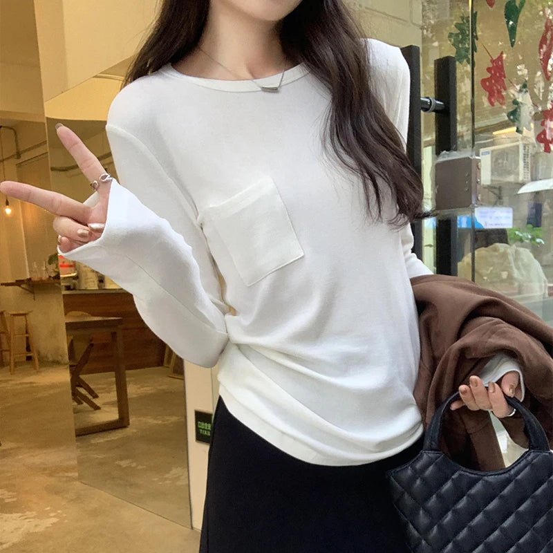 Women's Autumn Winter High-End Long Sleeve T-Shirt Top