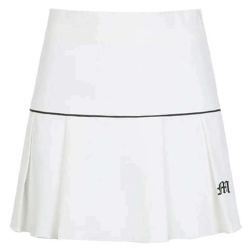 Sexy Women Skirts High Waist Summer Vintage Mini Skirts Korean Tennis Student White Designed Dance Skirt y2k clothing whole sale