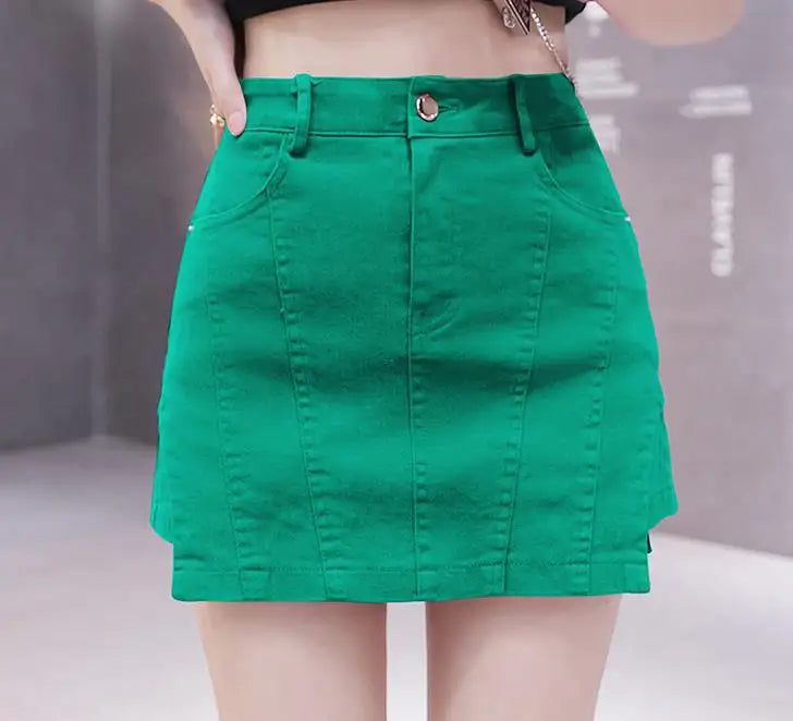 Gothic Clothes Cargo Skirts Pink Acubi Fashion Women Skirts Korean Style High Waist Gyaru Jeans Micro Skir