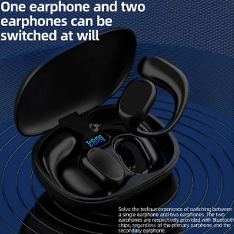 For Samsung Galaxy A15 LG Bluetooth Earphones Headphones Outdoor Sports Headset With Charging Bin Display Touch Control Earbuds