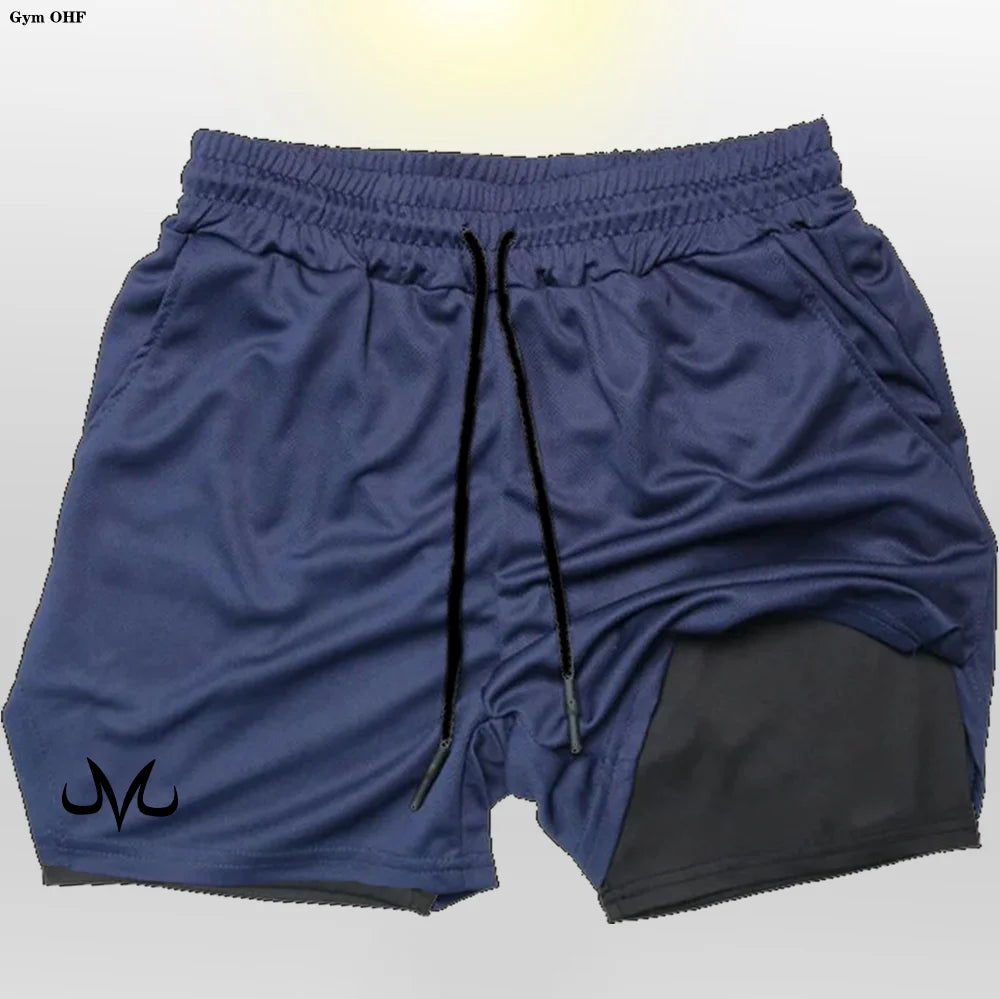 2024 Summer New Men's Sports Shorts 2 in 1 Thin Running Shorts Jogging Casual Sportswear Fitness Double Layer Shorts M-3XL