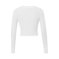 Tops curtos com estampa gráfica, vintage dos anos 90, camiseta feminina skinny de manga comprida, Y2K, camisetas básicas femininas, moda urbana Harajuku