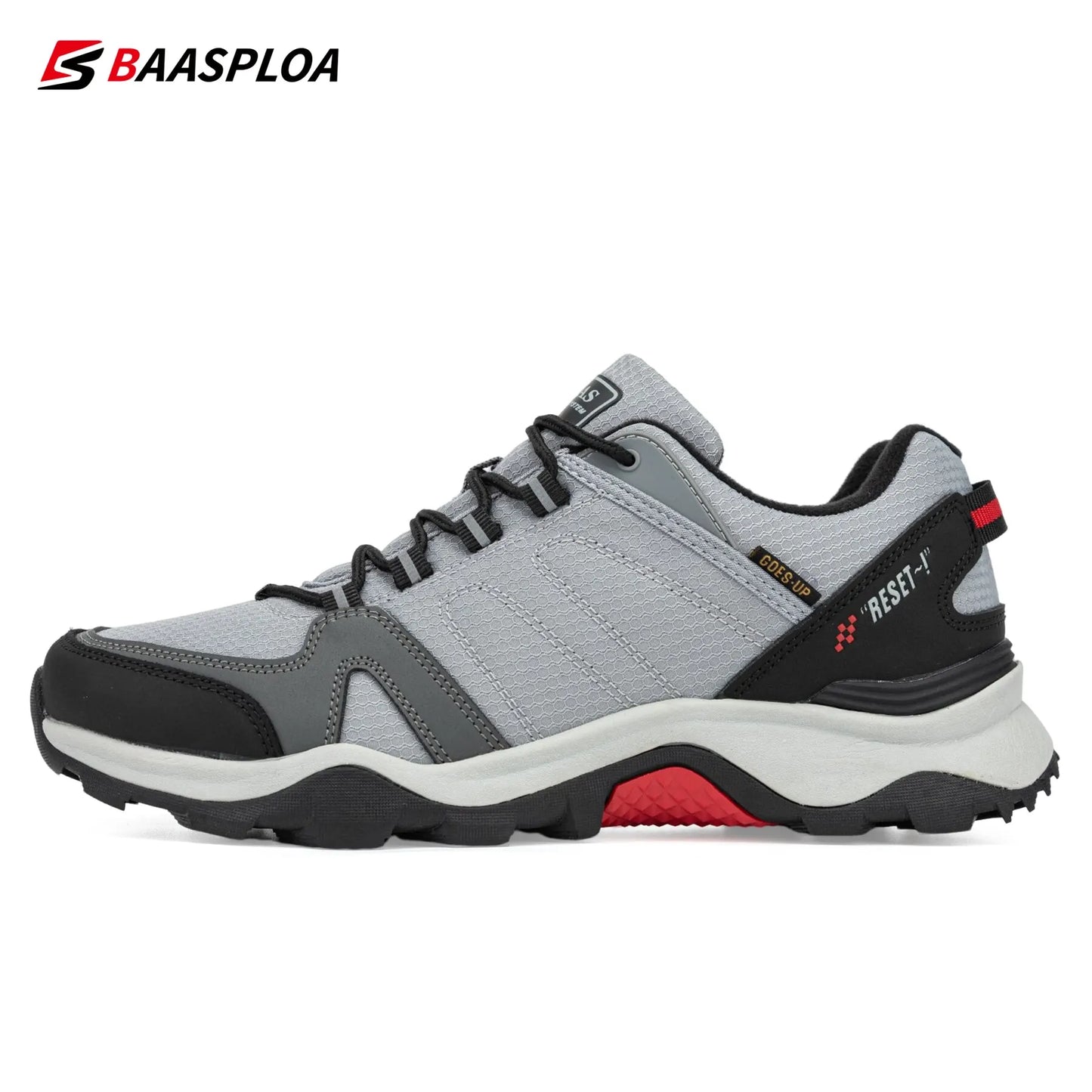 Baasploa Man Hiking Shoes Wear Resistant Sneakers Non Slip Camping Shoes Men Outdoor Sneaker Spring Autumn Waterproof Shoes