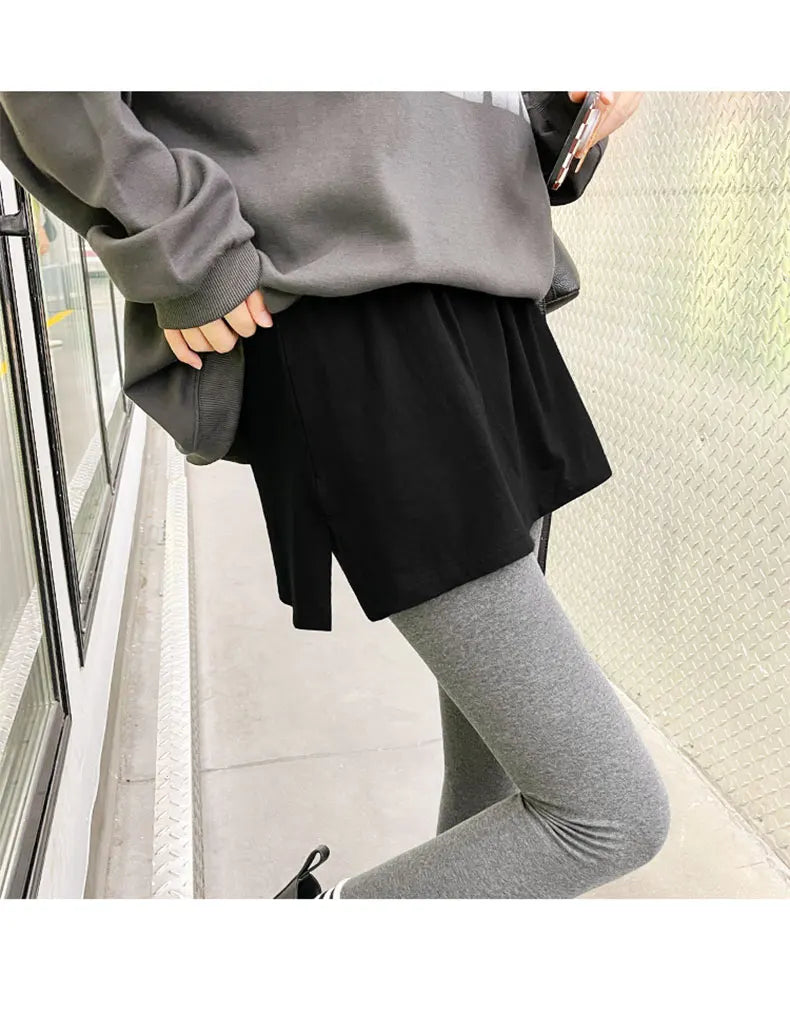 2023 New Summer Detachable Underskirt Women Fake Shirt Split Skirt Tail Blouse Hem Cotton Extender Fake Hem Mini Skirt Fake Hem