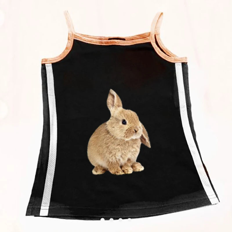 Cute sweet aesthetic Y2K women's sleeveless camisole streetwear casual punk rabbit pattern print vintage Harajuku summer shorts