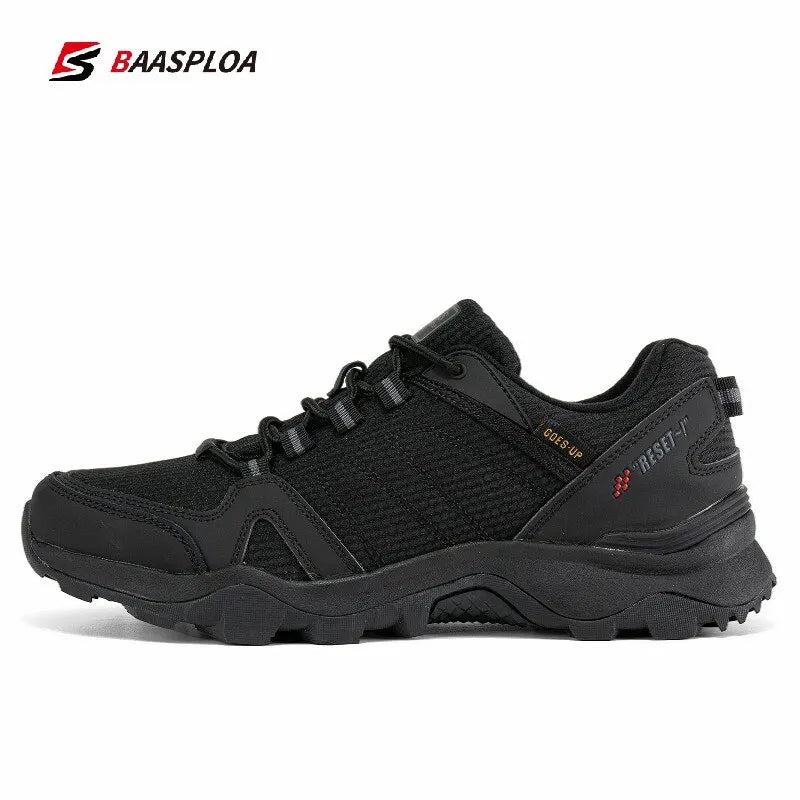 Baasploa Man Hiking Shoes Wear Resistant Sneakers Non Slip Camping Shoes Men Outdoor Sneaker Spring Autumn Waterproof Shoes