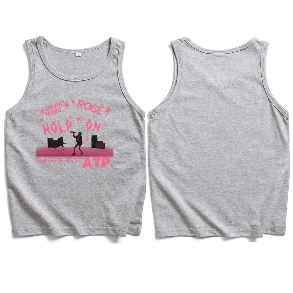 APT. Rose Bruno Mars Tank Man Woman Crew neck Sleeveless Summer T-shirts