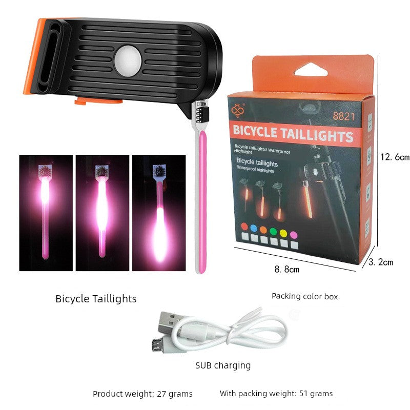 Mountain Bike Night Travel Taillight Night Riding Lights Road Bike Adapted to Giant Heart Taillight Warning Creative