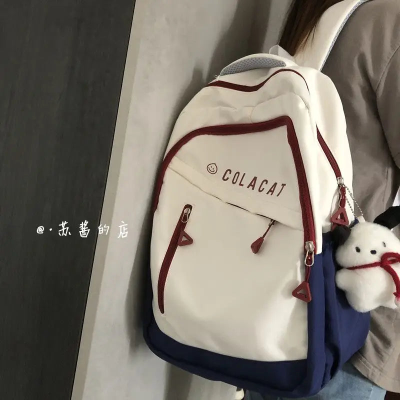 Fashion Backpack for Women 2024 New Nylon Large Capacity Student School Backpack Casual Travel Shoulder Bag Mochilas Para Mujer