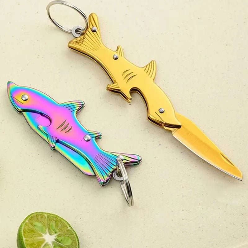 Mini small sharp knife,outdoor portable self-defense detachable express keychain pendant folding knife,EDC multifunctional knife