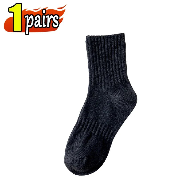 3Pairs Classic Black White Cotton Socks for Men's Short Socks Summer Thin Low Tube Socks Anti Odor Women's Ankel Sox EU 37-42