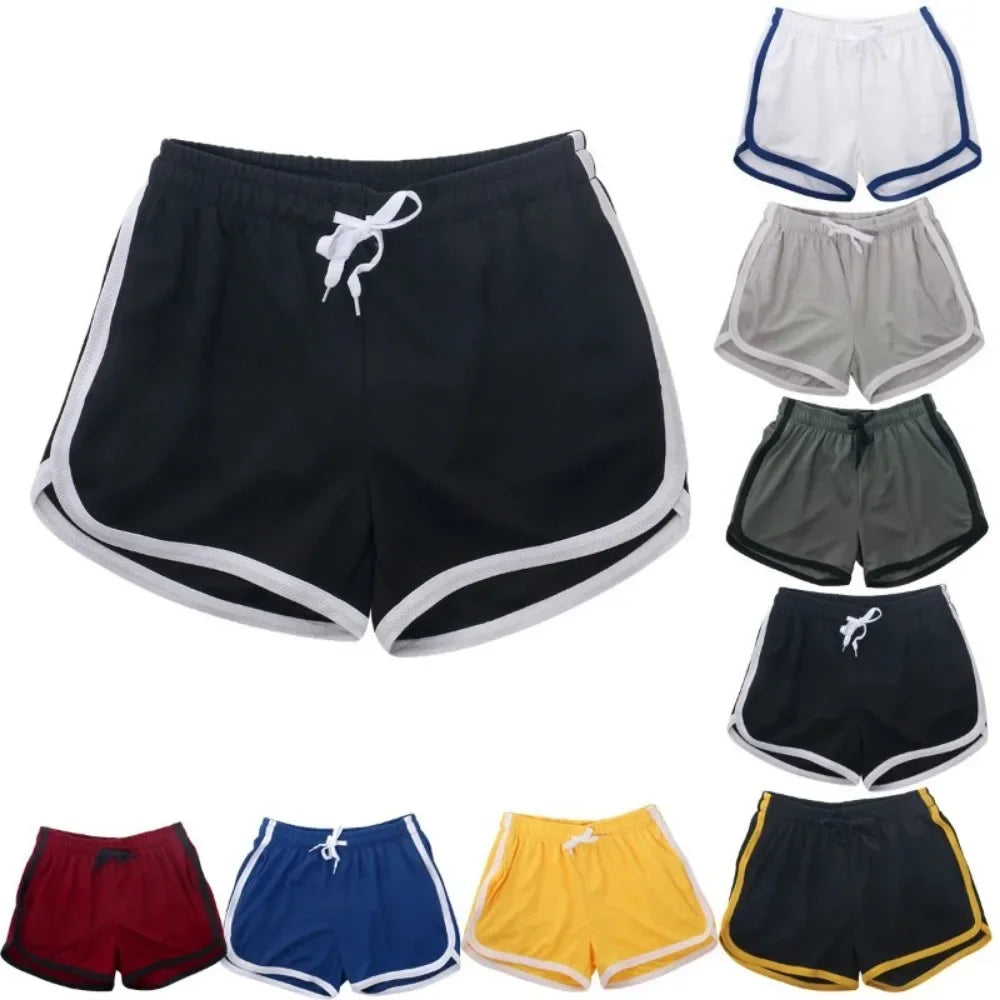 New Men's Quick Dry Shorts Beachwear Workout Gym Sports Running Short Fitness 2024 Casual Elastic Drawstring Mesh Shorts