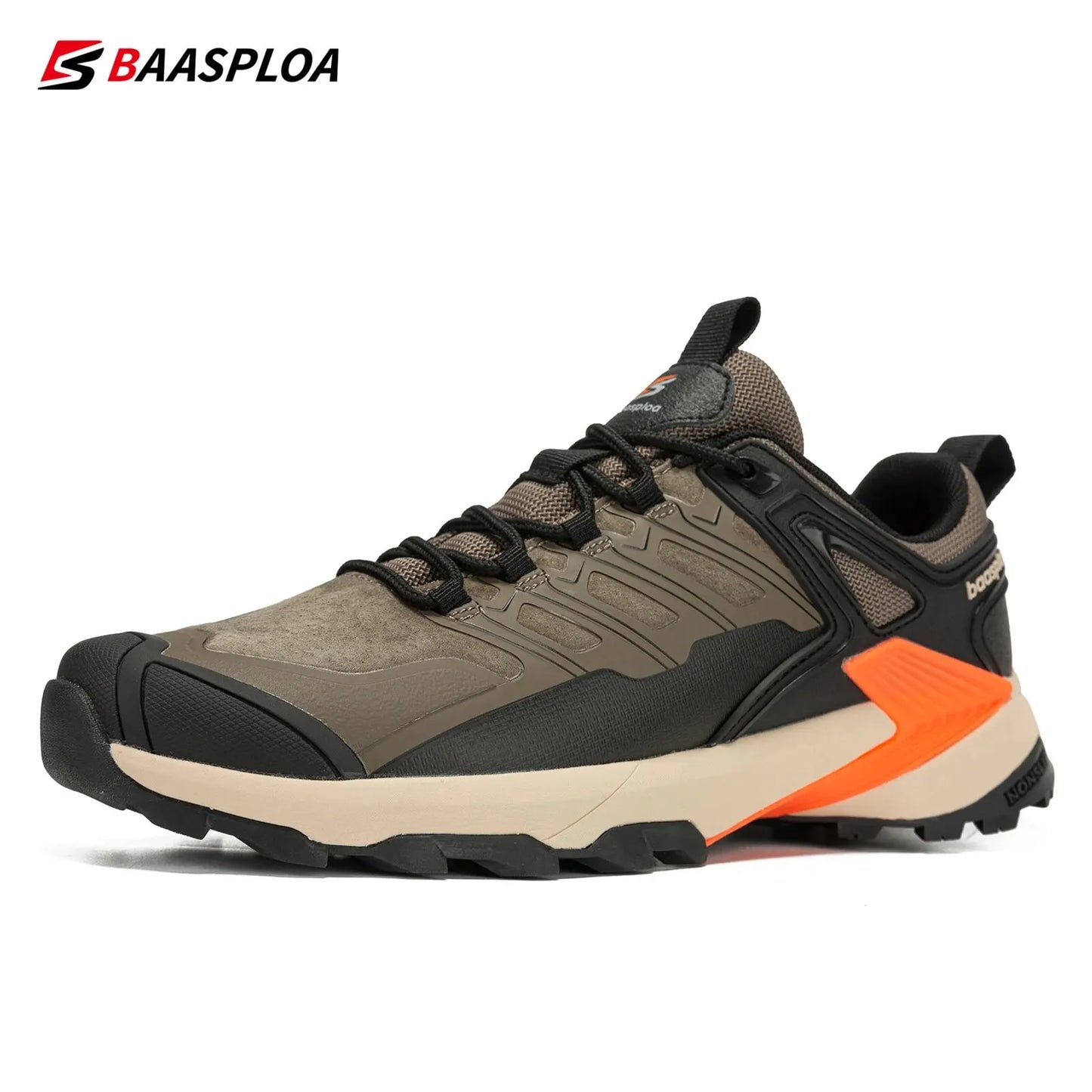 Baasploa Men Hiking Shoes Waterproof Outdoor Sneakers for Men Casual Sneakers Anti-Skid Wear-Resistant Male Shoes New Fashion