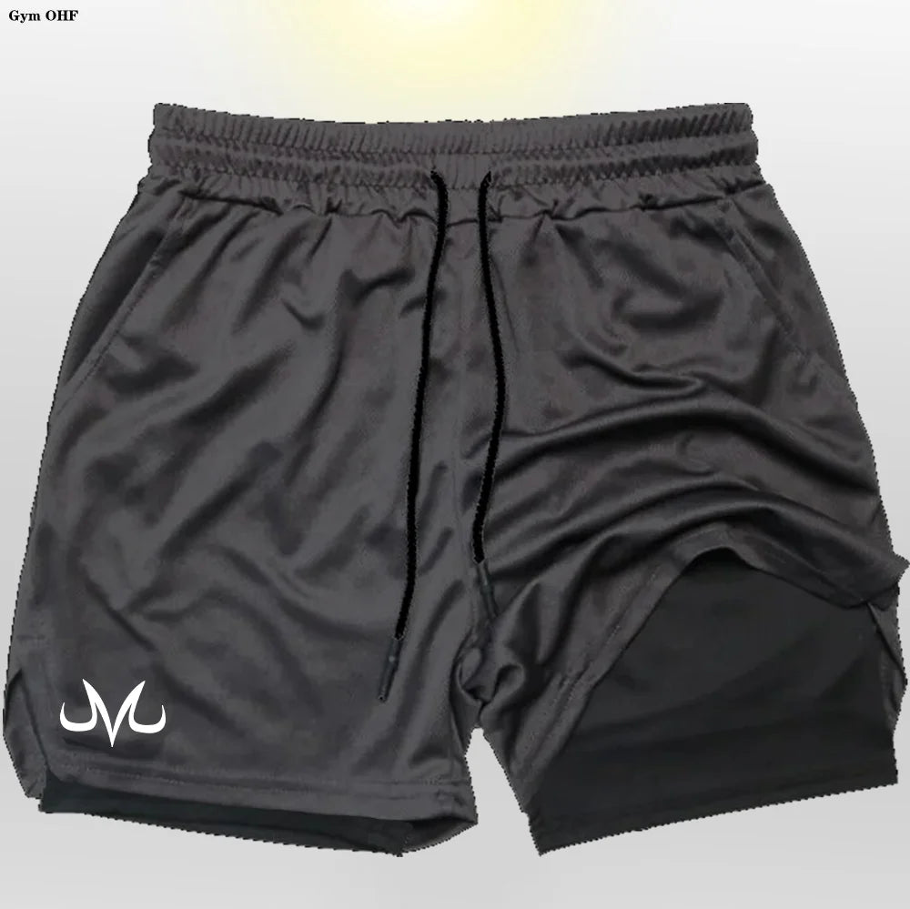 2024 Summer New Men's Sports Shorts 2 in 1 Thin Running Shorts Jogging Casual Sportswear Fitness Double Layer Shorts M-3XL