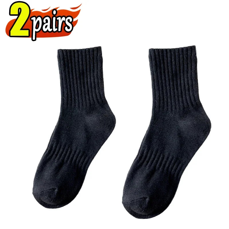 3Pairs Classic Black White Cotton Socks for Men's Short Socks Summer Thin Low Tube Socks Anti Odor Women's Ankel Sox EU 37-42