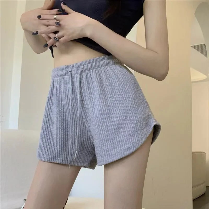 Women Gym Fitness Running Shorts Women's Thin Style Loose Casual Large Size Wide Leg High Waist A-word Sports Hot Pants