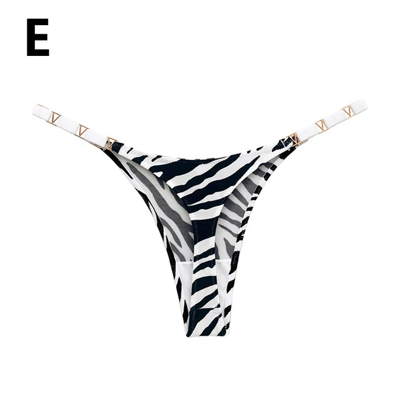 G-string Underwear For Women Panties Low-rise Cotton Thongs Sexy Lingerie Bikini G String Leopard Women's Thong Seamless Briefs