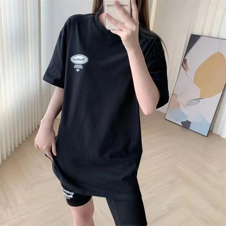 badblood short sleeved women's sexy design sense  trendy summer explosive street casual spicy girl top trendy loose T-shirt