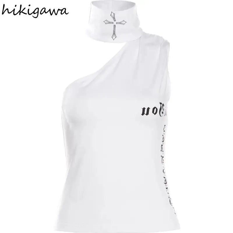 Crop Tops Summer Sexy Vest Women Clothing Streetwear Tunic Sleeveless Camis Y2k Top Off Shoulder Fashion Casual Tanks Ropa Mujer