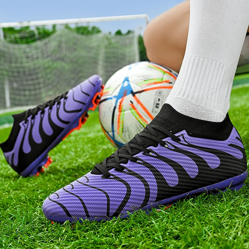 Men's Football Shoes Long Nails Low Top Outdoor Training Fast Soccer Tennis Field Training Teen Football Boots for Kids