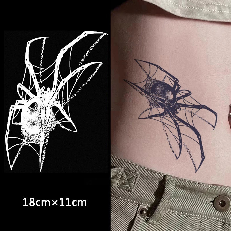 Herbal Tattoo Stickers Spider Web Temporary Tattoos Lasting Punk Cobweb Fake Tattoo Cheap Goods Festival Art Man Tattoo Sticker