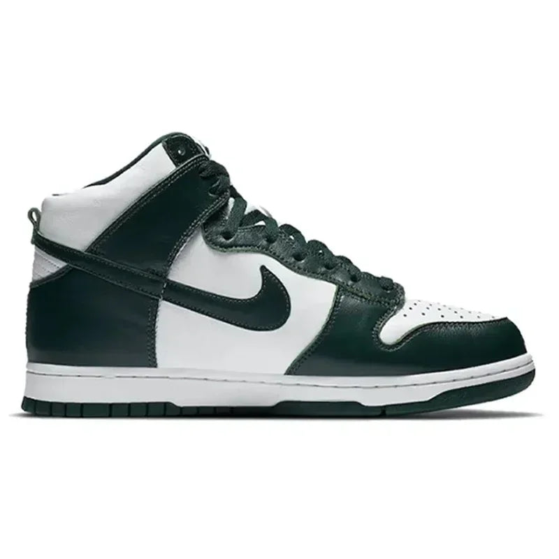 Nike Dunk SP "Spartan Green" Sapatos de skate masculinos e femininos Couro sintético Antiderrapante Resistente ao desgaste Branco Verde