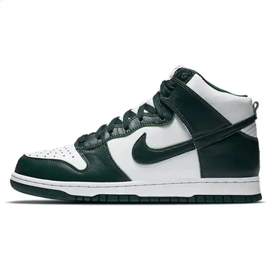 Nike Dunk SP "Spartan Green" Sapatos de skate masculinos e femininos Couro sintético Antiderrapante Resistente ao desgaste Branco Verde