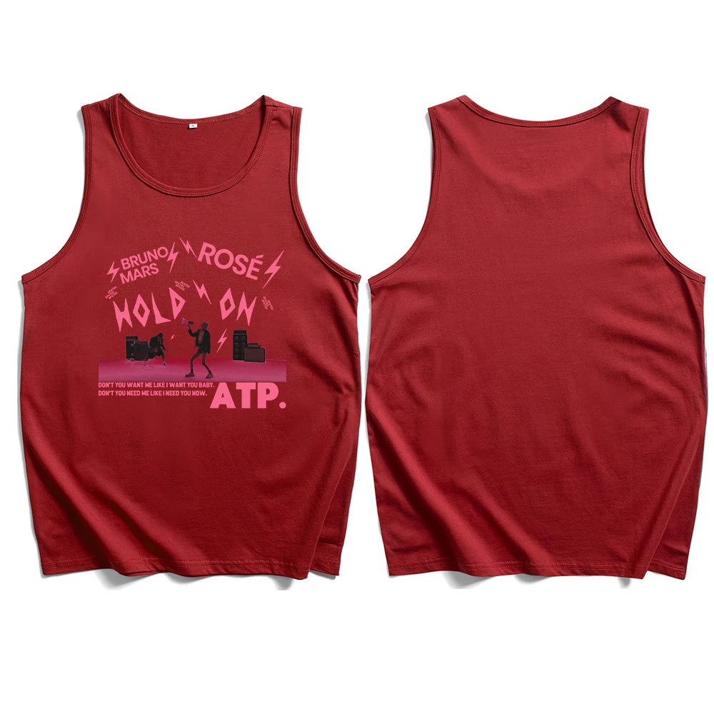 APT. Rose Bruno Mars Tank Man Woman Crew neck Sleeveless Summer T-shirts