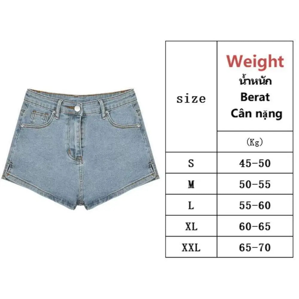 Casual A-line Jean Shorts Fashion Sexy Slim Fit Jeans Shorts High-waisted Skinny Booty Jean Shorts Women